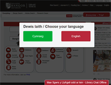 Tablet Screenshot of library.bangor.ac.uk