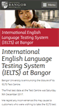 Mobile Screenshot of ielts.bangor.ac.uk