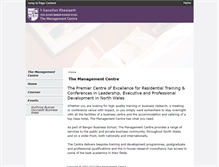 Tablet Screenshot of managementcentrebookings.bangor.ac.uk
