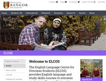Tablet Screenshot of elcos.bangor.ac.uk